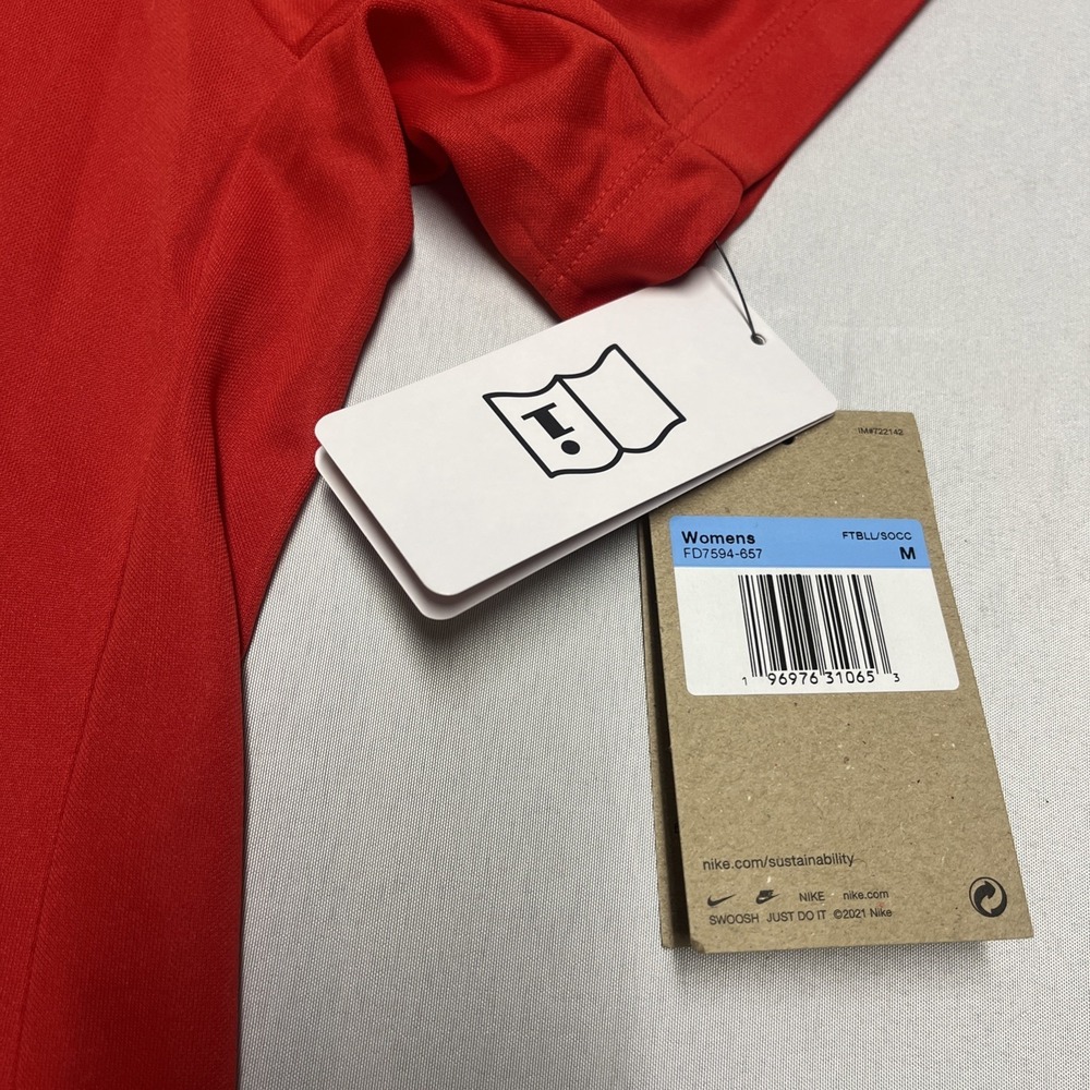 Nike Soccer Move To Zero Dri-Fit Short Sleeve Shirt Red Women's M - Picture 3 of 8